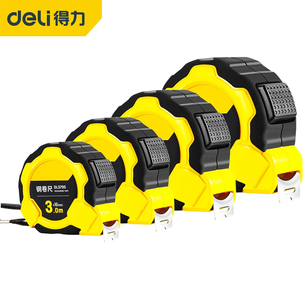 

DELI 5M System Auto Lock Measurement Tape 7.5M Tape Measure Retractable 3M Measuring Tape Centimeters Measuring Tool