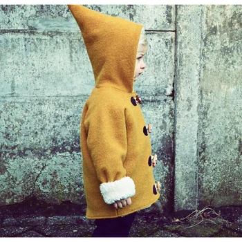 

Toddler Boy Jacket Winter Baby Girls Overcoat Woolen Single Breasted Hooded Coat for Girl Outerwear Warm Clothes Snowsuit 1-10Y