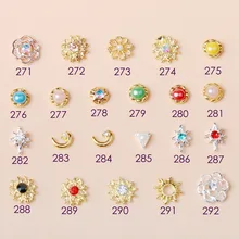 В японском стиле модного маникюра детали из сплава металла и жемчугом Луна Роза; маленькое платье с цветочным узором маленькое солнце фототерапии ногтей Стикеры