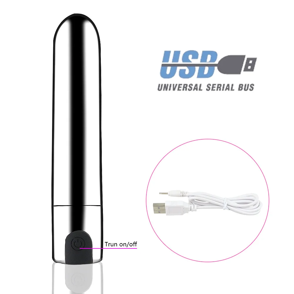 USB Перезаряжаемый 10 режимов Пуля Вибраторы для женщин Вагина точка G вибратор