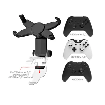 

For Microsoft Xbox Series X/S Controller X-type Mobile Phone Stand Holder One Slim Handle Clip Adjustable Rotating Bracket
