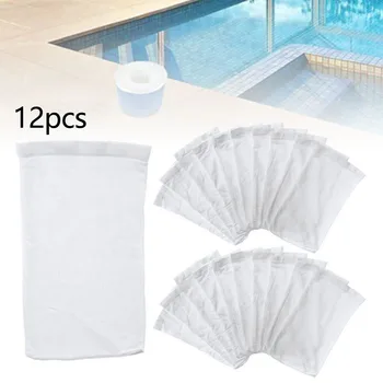 

12 Pack Pool Skimmer Socks Filter Replacement Savers For Basket Swimming Pool