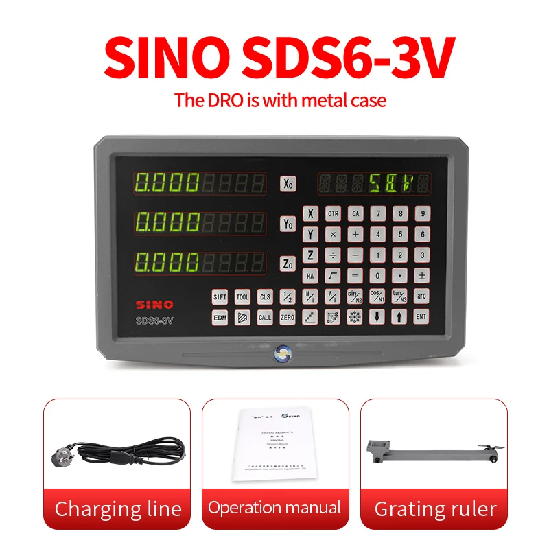 Dro Sino SDS6 3V 3 осевой цифровой дисплей индикации металла облицовочный станок 110 В/220