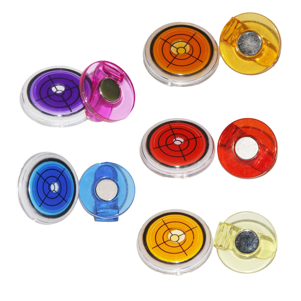 Golf Slope Putting Level Reading Ball Marker & Magnetic Hat Clip Outdoor Golfing Sports Golf Ball Marker Gradienter