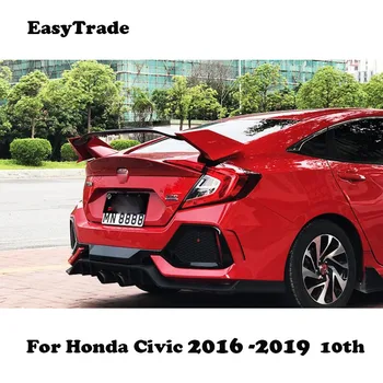 

Car Rear Trunk Wing Spoiler High Quality ABS Material Car Rear Wing Primer Color Rear Spoiler For Honda Civic 2016 -2019