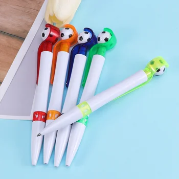 

10 Pcs Soccer Shape Ball-point Pen Creative Ballpoint Pens Stationery for Home School Office (Random Color)