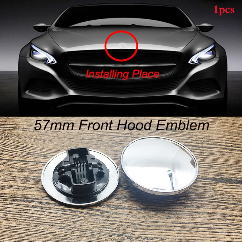 

for W211 W203 W204 W124 W202 W212 W220 W205 GLA CLA 10pcs Front Hood Emblem Cap Auto Head Bonnet Label Cover Emblem Logo