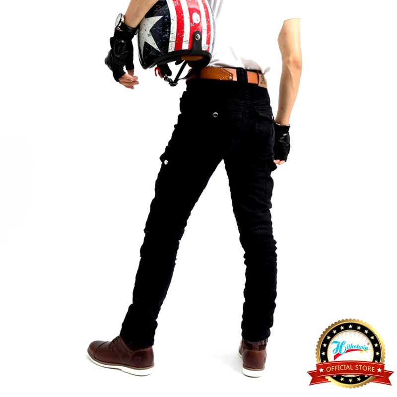 Мужские мотоциклетные джинсы с перьями, стандартная версия, брюки для езды на автомобиле, мотоциклетные защитные штаны