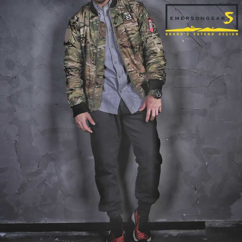 Emersongear Мужская термокуртка MA1 стильная теплая уличная Camoflage SoftShell водонепроницаемая ветрозащитная куртка повседневная тактическая куртка