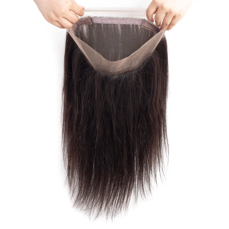 3 пряди волос, волнистые волосы с 360 кружевом спереди, предварительно выщипанные бразильские прямые волосы на кружеве, натуральный цвет, волосы Remy Jarin