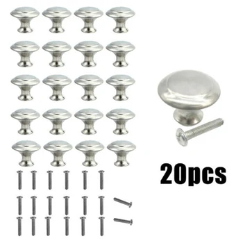 

20Pcs Stainless Steel Door Knob Cabinet Handles Cupboard Drawer Kitchen DIY