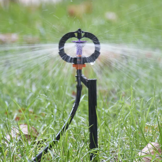 Kert Forgó Sprinkler Víz Fúvókák 360 Fokos Fúvóka Tartó Öntöző Növények Kerti Öntözés 5Db - Image 3