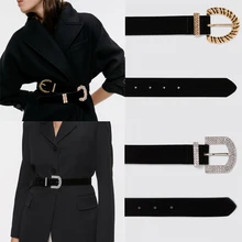 Трендовый ZA винтажный Кристальный пояс для женщин, пояс на талию, аксессуары, украшения для тела, платье для отдыха, подарки, вечерние, для девочек, новинка