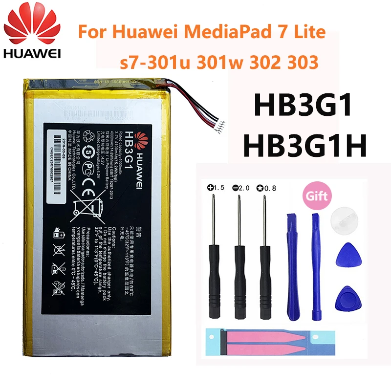 100% Оригинальная батарея Hua wei HB3G1 и HB3G1H 4000mAh для Huawei MediaPad 7 Lite s7-301u 301w 302 303 Tablet PC |