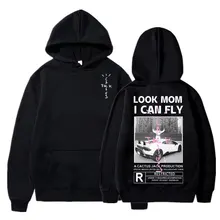 

LOOK MOM I CAN FLY Letter Logo Print Hoodie Cactus Jack Hoodies Travis Scott Streetwear Men Women Casual Personality Sweatshirt