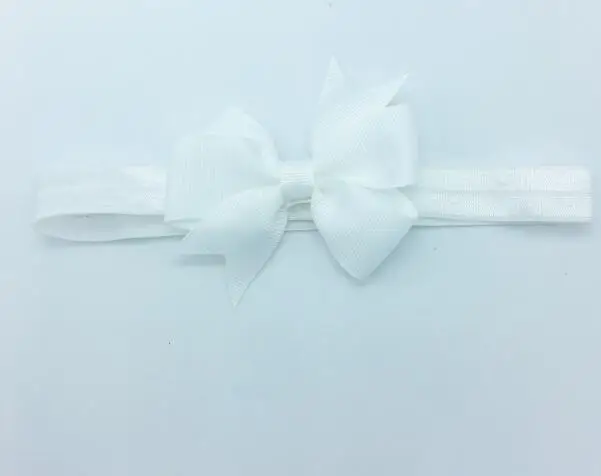 20 шт./лот Grosgrain бант из ленты повязки для волос Твердые Цвет для девочек эластичные ленты для волос Детские волосы бант аксессуары для волос - Цвет: 13