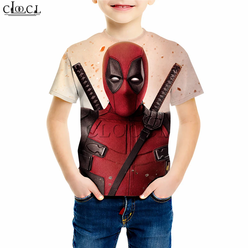 Kids T shirt 9 Футболки с супергероями Дэдпул Повседневный свитшот с 3D принтом для мальчиков и девочек детские забавные хиппи-хипстерские топы с короткими рукавами - Color: Kids T shirt 9