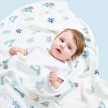 

1pc Baby Blanket Durable Comfortable Cartoon Breathable Baby Swaddle Baby Blankets Fabric Bath Towel for Infant Baby Kids