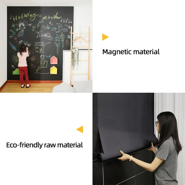 Chalknetic Magnetic Chalkboard Contact Paper for Wall Self Adhesive Chalk  Board Wallpaper Learning Board for Homeschool Kids