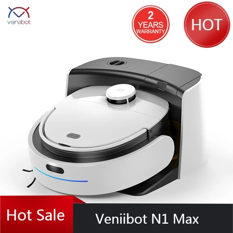 US $592.61 2020 New Veniibot N1 Max Robot Vacuum Cleaner With SelfCleaning Mop Fabrics Systerm Mopping With Pressure APP Control