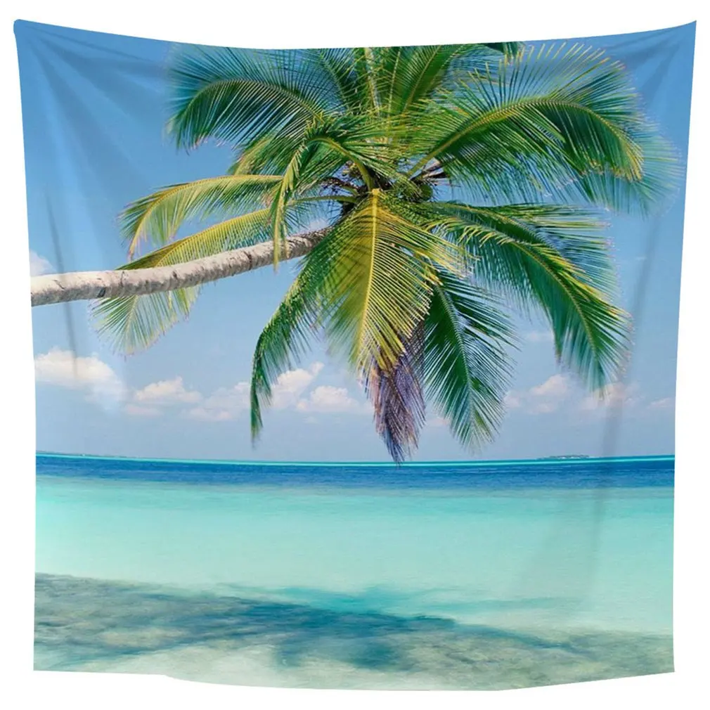 a coconut tree 1 Square 1.65*1.8m Wall Hanging Carpet Bedroom Decoration Beautiful Scenery Painting