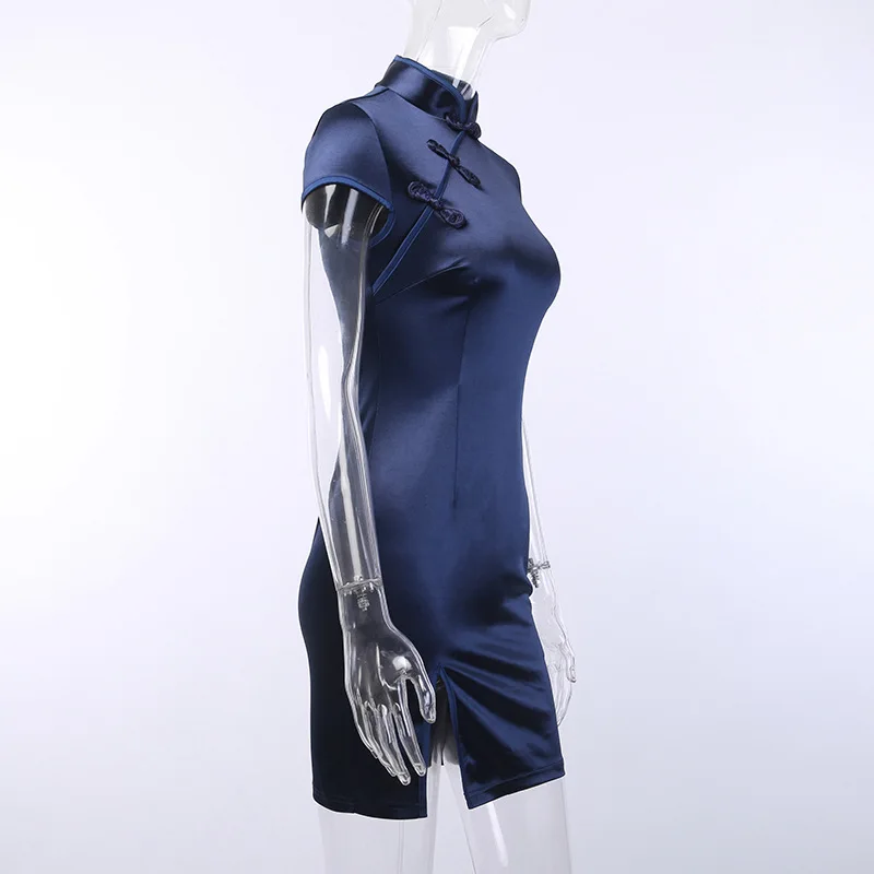 Cheongsam винтажное китайское женское платье, 6 цветов, атласное, готический стиль, Qipao, короткие/длинные рукава, вечерние, Новогодняя одежда, Harajuku Vestido