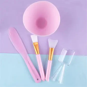 

1set Face Mask Bowl Set Face Mask Mixing Bowl Set DIY Face Mask Mixing Tool Kit Silicon Face Mask Brush Facial Mask Bowl Brush