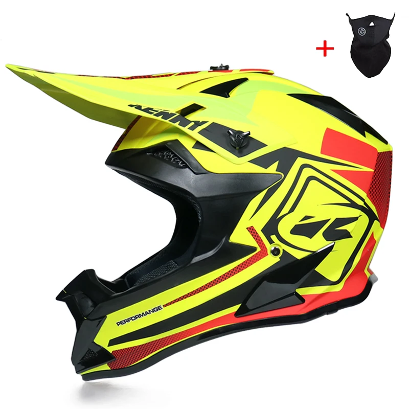 MSUEFKD мужские высокопрочные на открытом воздухе внедорожные мотоциклетные Moto Dirt Bike Racing набор шлемов гоночный шлем велосипедные перчатки - Цвет: 4c