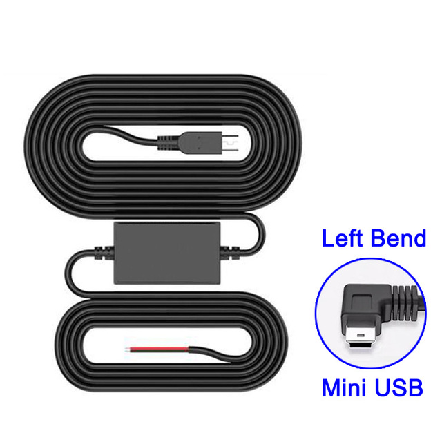 Dash Cam Hardwire Kit 12/24V To 5V Mini Micro USB Charger Cable 3.2m Hard Wire For Auto DVR Dashcam Mirror Camera Recorder