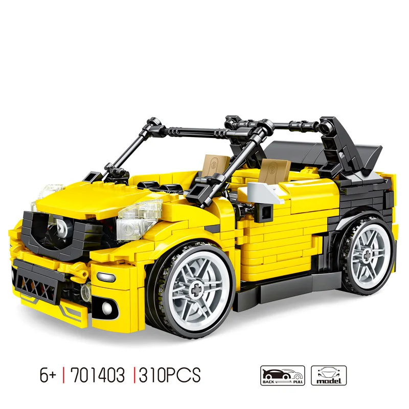 Technics benz smart fortwo открытый автомобиль moc строительный блок Вытяните назад модель автомобиля кирпичи образование игрушки коллекция для подарков