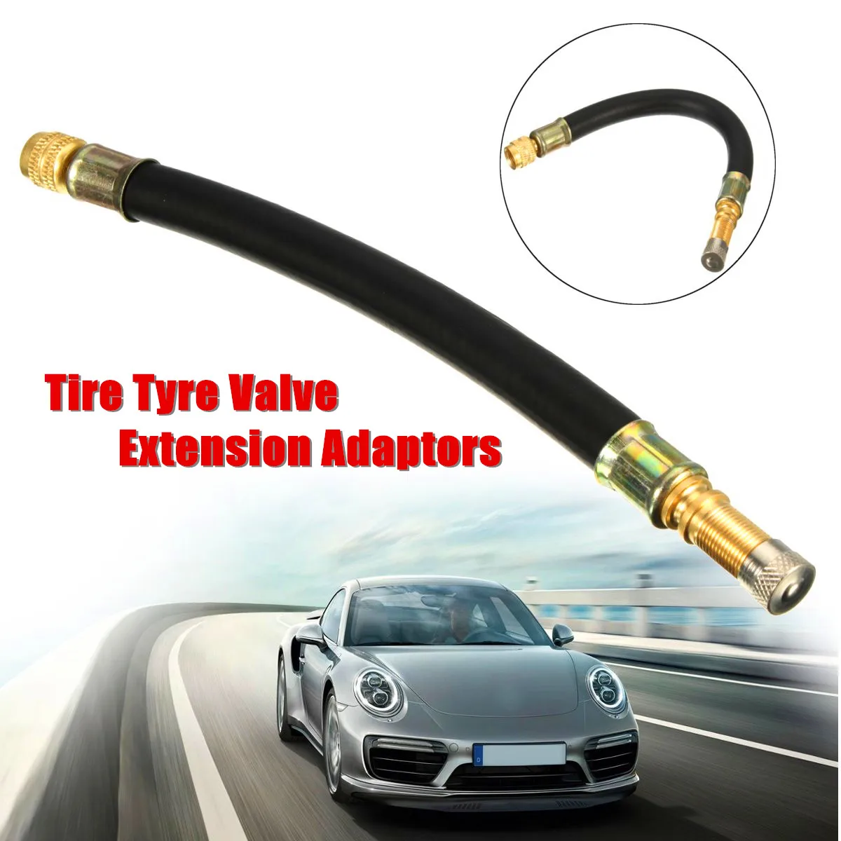 Hot New 190mm Tire Tyre Valve Extension Adapter Twin Wheel Dust Cap Truck Bus Lorry Car Stainless Steel Durable | Автомобили и