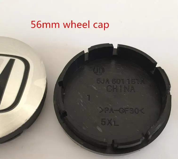 56mm silver black 4 шт. 56 мм 60 мм 65 мм 68 мм центральный колпак на колесо автомобиля значок пылезащитные Чехлы эмблема наклейка автомобиль аксессуары для укладки - Название цвета: 56mm silver black