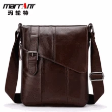 Layer Cowhide Leather Single-Shoulder Bag Men's Vertical Men's Casual Messenger Bag Genuine Leather Brand Men's Bag