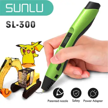 

SUNLU 3D Pen SL-300 best DIY gift with Refill PLA/ABS Filament 1.75mm With Intelligent Printing Lcd Screen White Color