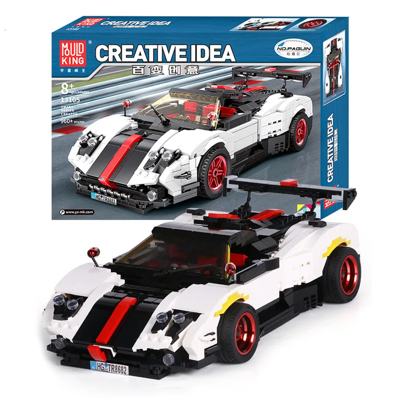 

New Technic Car Pagani Zonda Cinque Roadster Car Compatible Legoingly Technic Buidling Blocks MOC-22208 Model Toys for Children