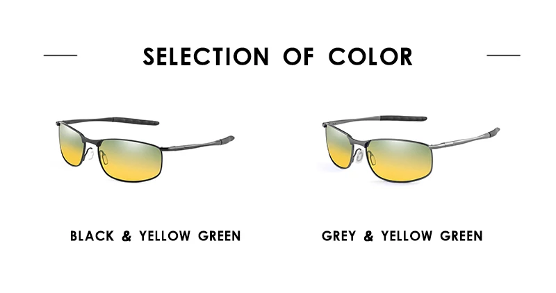 Brand Metal Alloy Sunglasses for Men Day and Night Vision Driving Glasses Polarized Sunglasses UV 400 High Quality Eyewares