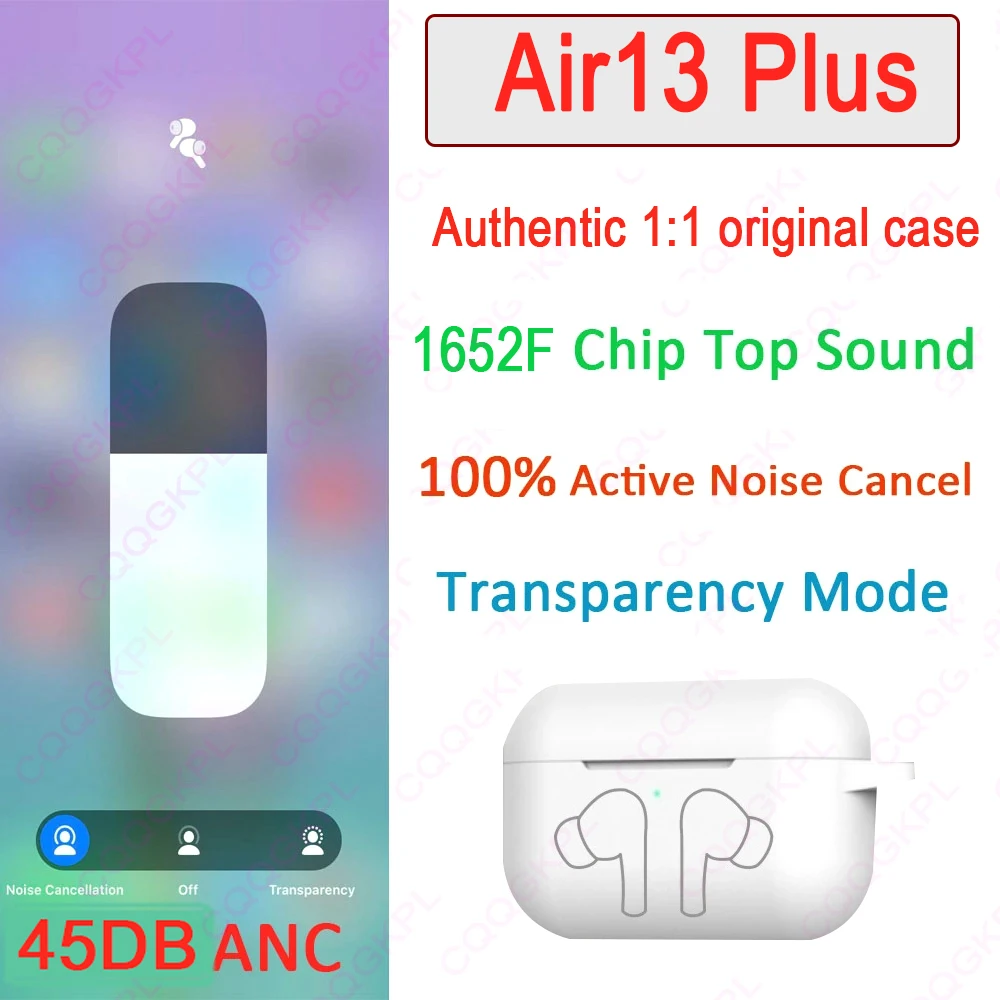 45db ANCAir13 Plus TWS True Light Sensor Wireless Earphone Bluetooth 5.0 Earphone Ultra bass Earphone PK Air12 Plus i900000 Pro