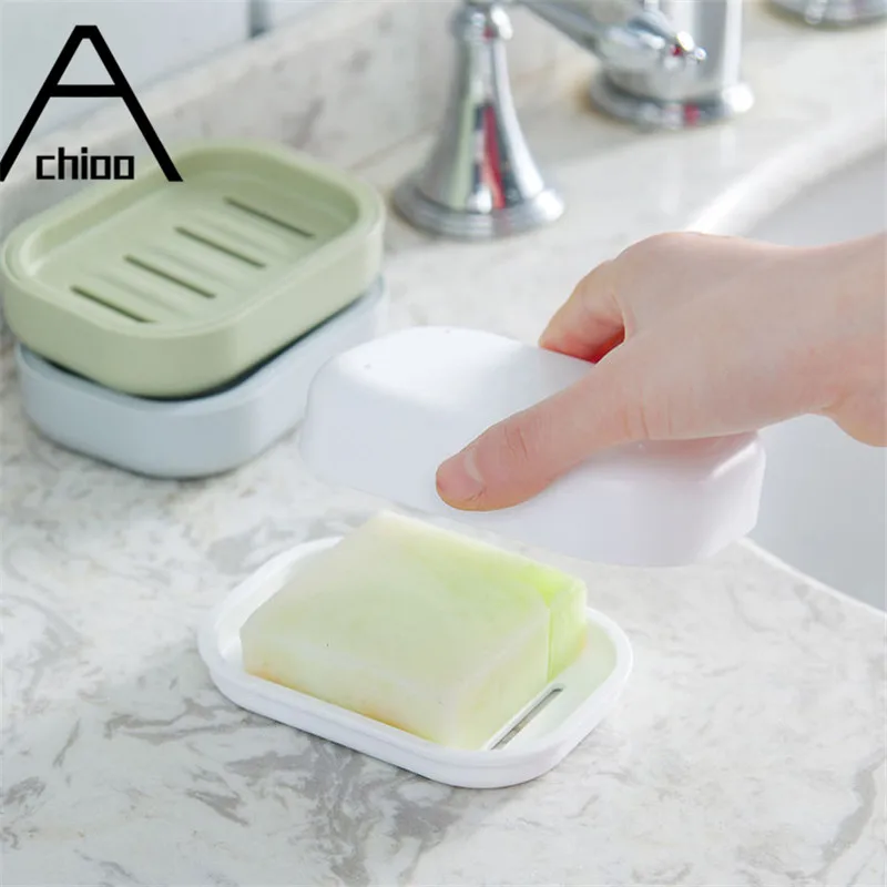 Double Layers Soap Dish Box Case Soap Holder Container Bathroom Toilet Supplies 