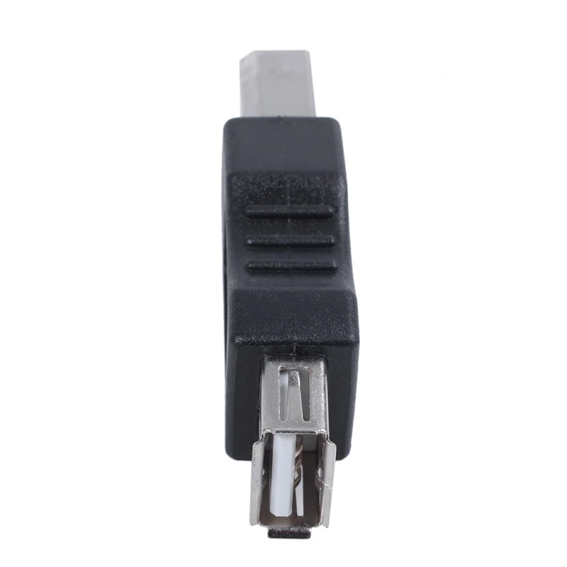 USB адаптер для принтера type A female-type B male черный серебристый тон