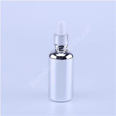 Dropper Bottle 50ML Горячая Распродажа пустые флаконы для духов, флаконы для жидкого парфюма, контейнеры для макияжа, многоразовая посылка, серебряные флаконы для эфирного масла, 5-100 мл - Цвет: Dropper Bottle 50ML
