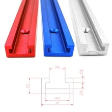 Rail de goute en T pour le travail du bois, 19x9.5mm, scie de Table, 300 600MM
