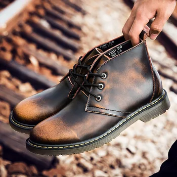 

Han edition tooling boots boots men fall low help Martin in the desert boots boots black male short boots