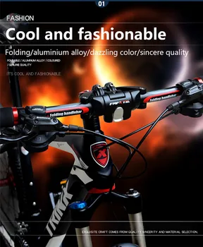 

Bicycle handlebar modified mountain bike folding handlebar accessories High Quality Aluminum Alloy 6061 folding handlebar