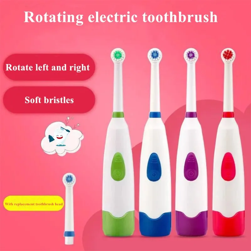 Tooth whitening 1 Set Electric Toothbrush With 2 Brush Heads Battery Operated Oral Hygiene No Rechargeable Teeth Brush Tooth whitening 1 Set Electric Toothbrush With 2 Brush Heads Battery Operated Oral Hygiene No Rechargeable Teeth Brush