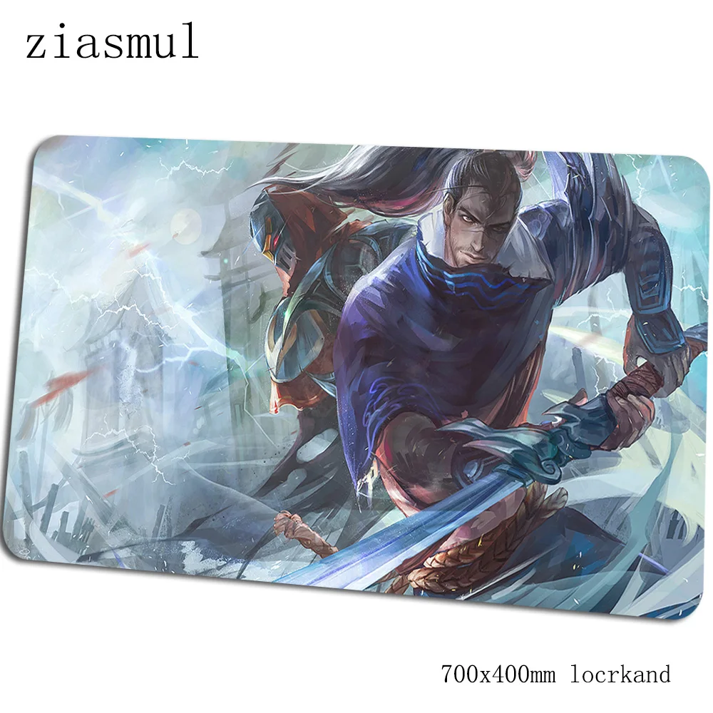 Yasuo коврик для мыши HD шаблон компьютерный коврик 70x40 см игровой коврик для мыши большая Очаровательная клавиатура со встроенной мышью игры ПК геймер стол - Цвет: Size 700x400x2mm