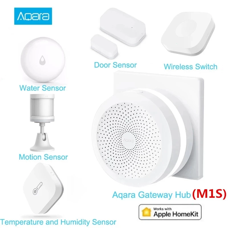 Набор для умного дома Xiaomi Aqara Gateway Hub M1S Zigbee беспроводной переключатель с датчиком