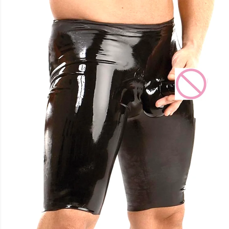 Sexy Men PU Faux Leather U Convex Shorts Lingerie Gay Latex Shorts Penis Pouch Gay Wear Fetish m,l,xl,xxl Sexy Men PU Faux Leather U Convex Shorts Lingerie Gay Latex Shorts Penis Pouch Gay Wear Fetish m,l,xl,xxl