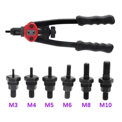 Pistolet à rivets avec filetage manuel BT605 606 M3 M4 M5 M6 M8 M10, outil de rivetage à Double insertion 