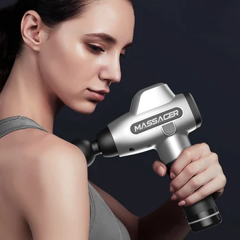 

Massage Guns Tissue Massage Gun Muscle Stimulation Muscle Massage Pain Sport Massager Relax Body 4 Massage Heads Shock Therapy