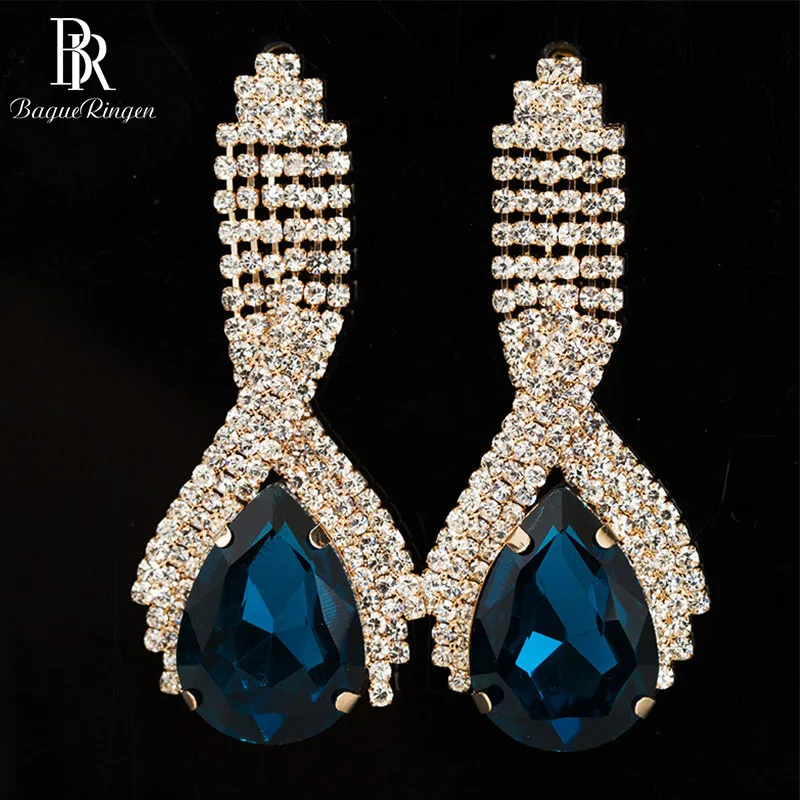 Женские серьги капельки Bague Ringen корейские модные серебряные из стерлингового